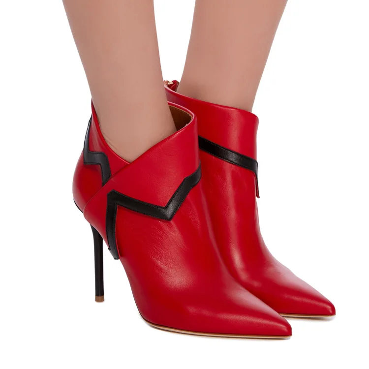 2018 italian stylish shoe custom high heels ankle boots