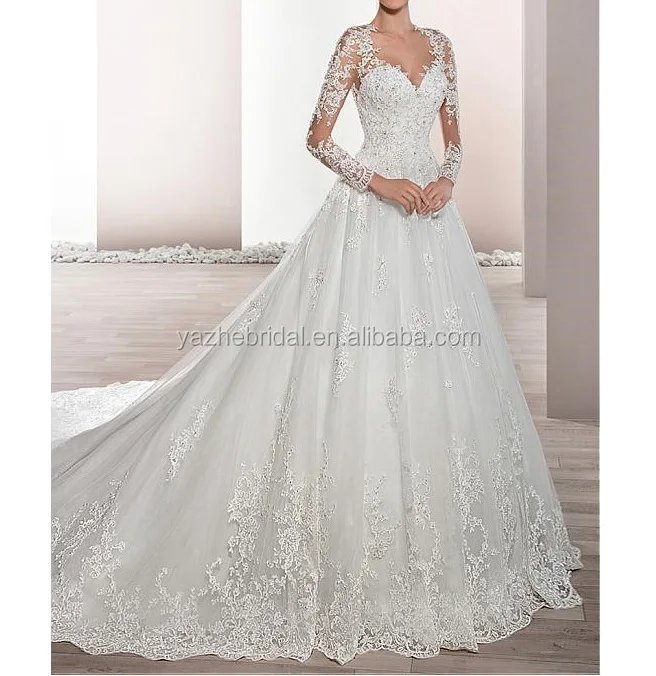 long sleeve bridal gowns