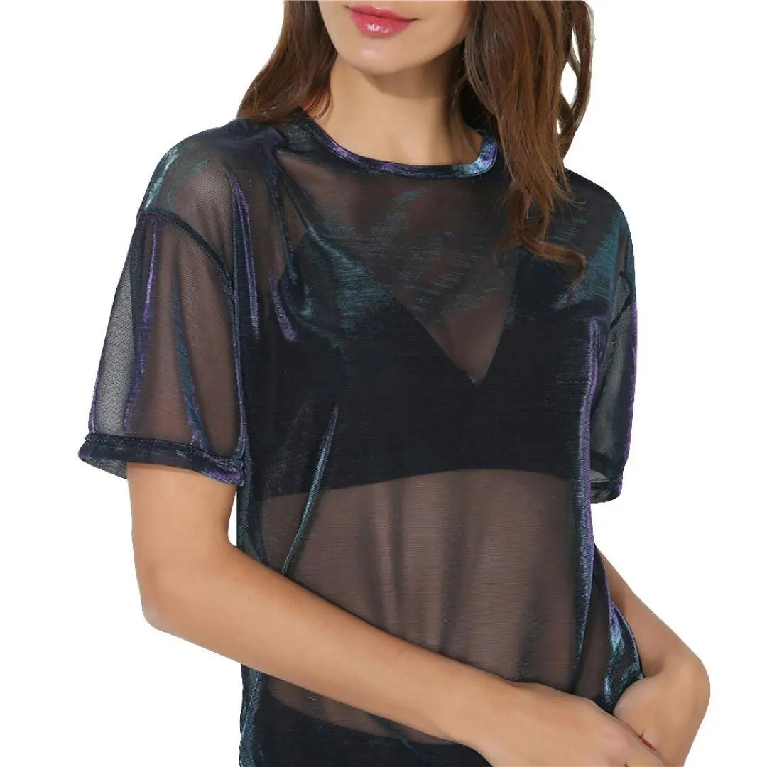 transparent black blouse