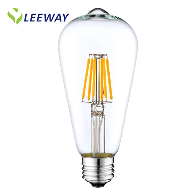 hot selling products Dimmable Soft White ST64 LED Filament Light Bulb for Decorate Bedroom Office