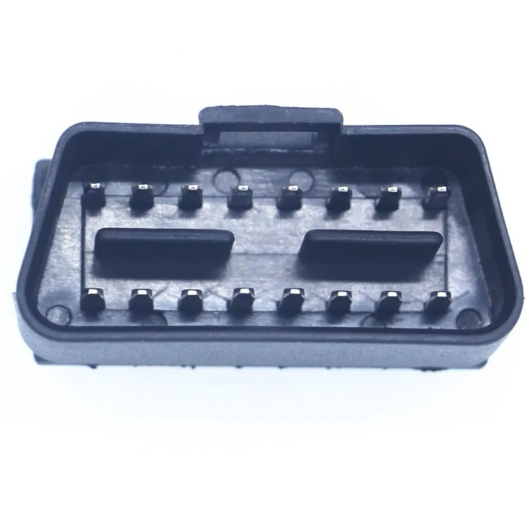 Batería Enchufe OBDII OBD 2 L Conector Hembra De 16 Pines Para Enchufes De Cables, Adaptador De Enchufe De Diagnóstico De Coche Con Carcasa Y Tornillo Adaptador Obd2