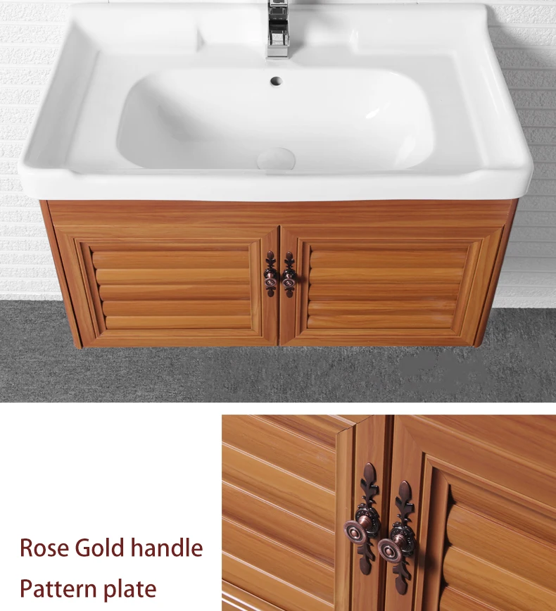 Elegant Stainless Steel Bathroom Cabinet Wash Basin Vanities