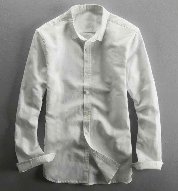 2019 Custom Men Top Quality White Hemp Cotton Blend Dress Shirt - Buy ...