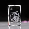 3d Laser Engraved Crystal Cube Zodiac 3d Laser Crystal Dragon for Table Decoration
