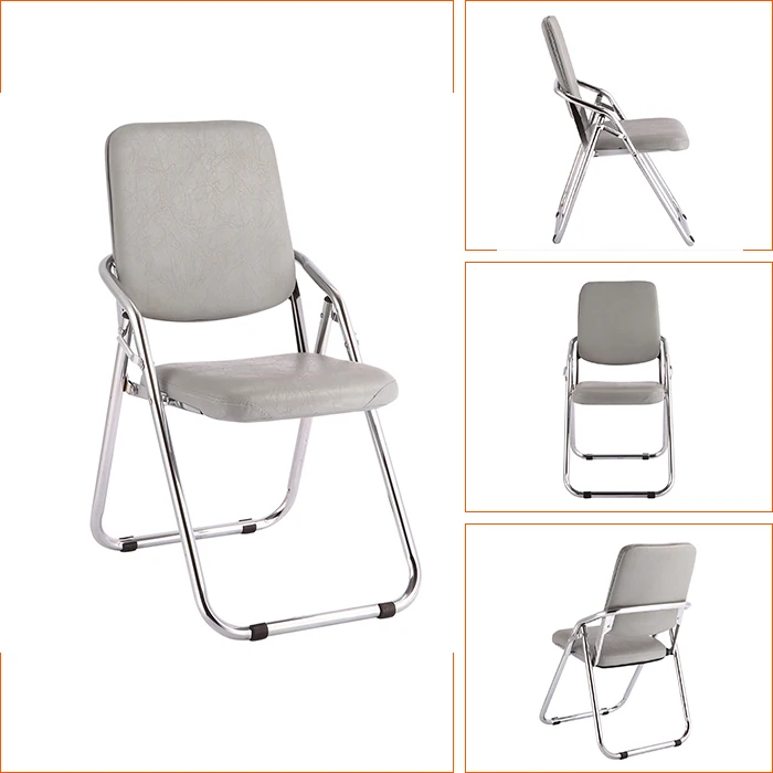 Grey Pu Metal Frame Ergonomic Folding Office Chair Description Buy Metal Frame Office Chair Folding Ergonomic Chair Office Chair Description Product On Alibaba Com