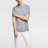 Men's Cotton Blend Plain Jersey Tshirt with Front Striped Pocket