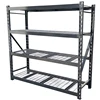 Black Heavy Duty Steel Welded Storage Rack With 4 Shelves And 1200 lbs/layer,Treadplate Welded Rack