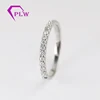 14k white gold 1.8mm small size moissanite wedding ring for women