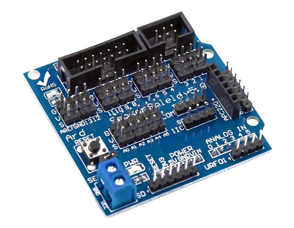 Конструктор плат. Сенсор шилд ардуино. Sensor Shield v5.0. Плата расширения для Arduino uno. Arduino sensor Shield v5.0.