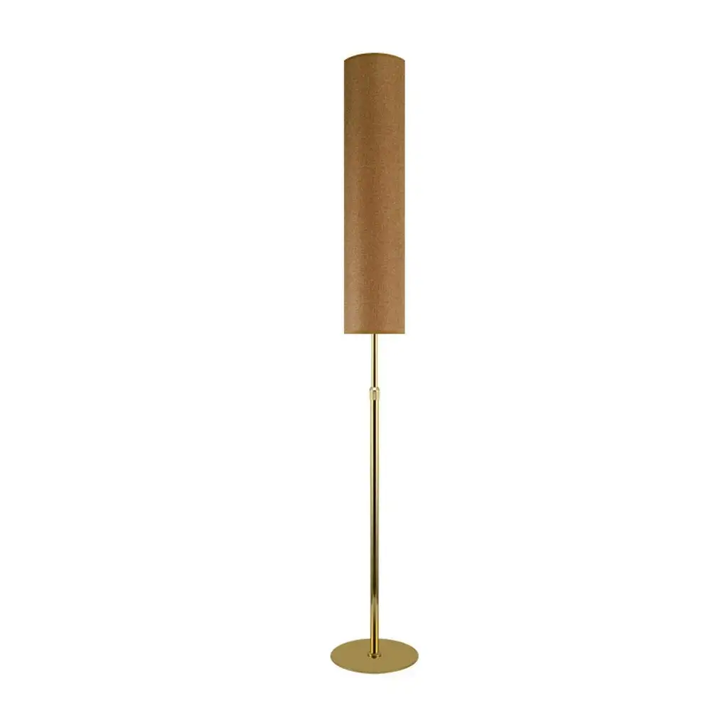 Retractable LED Floor Lamp, Living Room Vertical Eye Protection Desk Lamp, Chinese Bedroom Headboard Reading Light, Three-color Light Source, H130-185cm2315cm (E271) (Color : Hemp gold body)