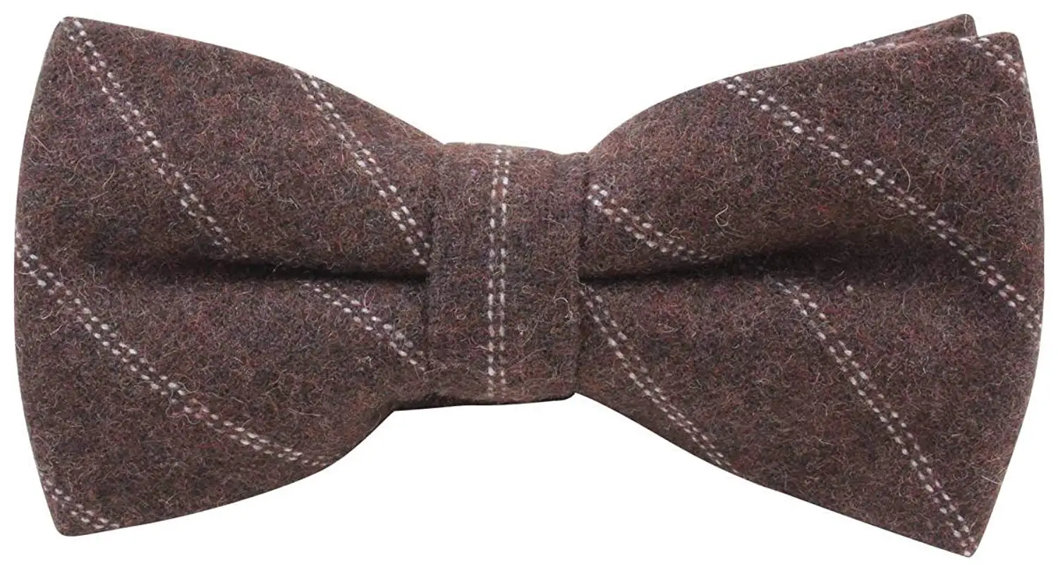 TieMart Boys Burgundy and White Striped Tie