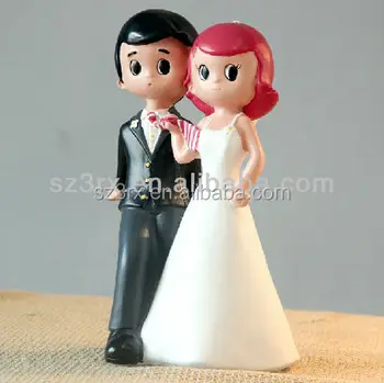 High Quality Wedding Decorations Plastic Figurines Custom Bride