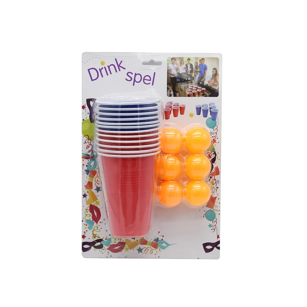 Original Juego De Beber Para Adultos Cerveza Pong Set 2 Pelotas De Ping Pong 12 Tazas De Plastico Rojo Fiestas Y Ocasiones Especiales Articulos De Fiesta