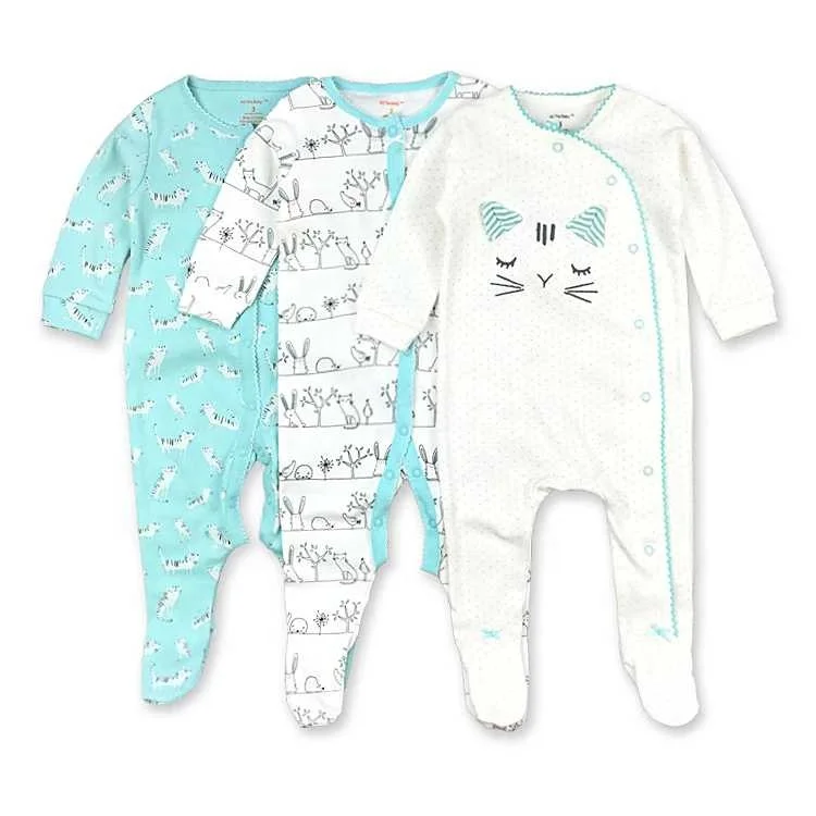 Wholesale long sleeve baby onesie cotton jumpsuits rompers baby for girls