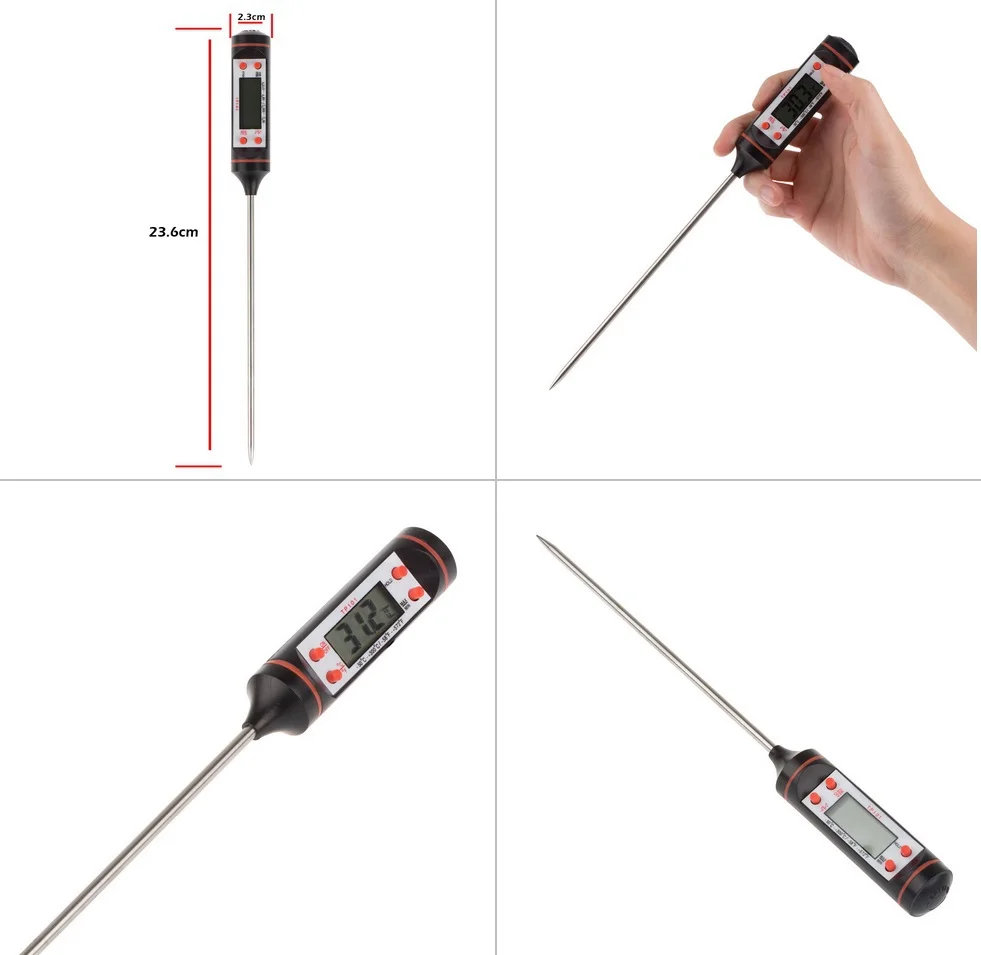DIGITAL kitchen meat cooking thermometer for food BBQ meat grilling LCD thermometer