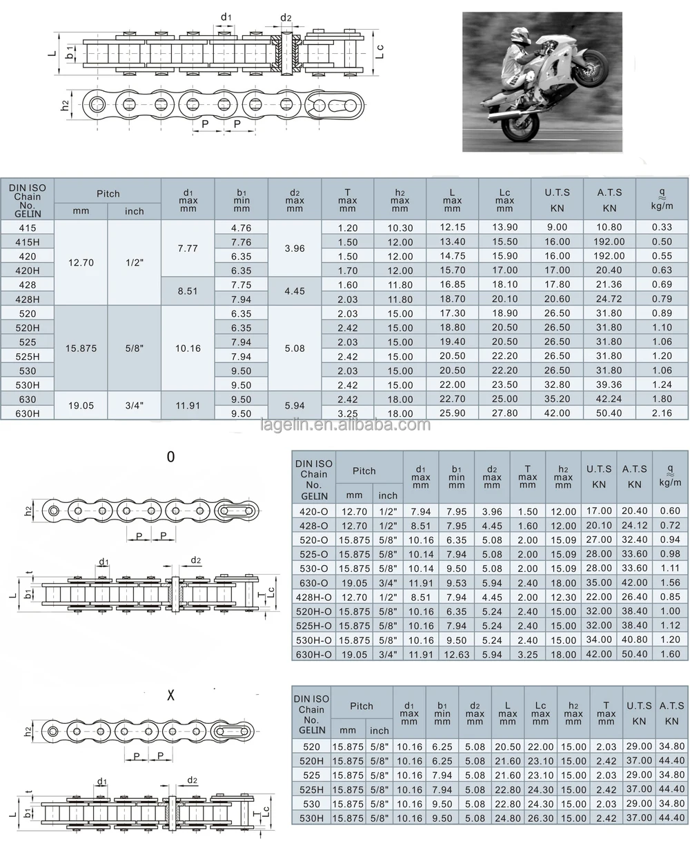 420 428 520 Alloy Steel Motorcycle Sprocket And Motorcycle Chain - Buy ...