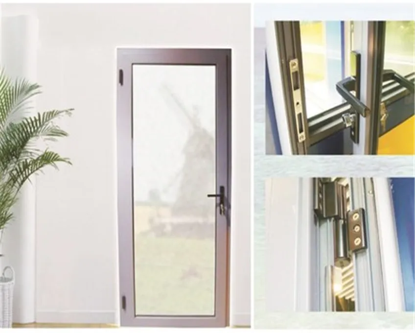Commercial External Aluminium Doors Simple Style Glass And