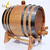 Morezhome high quality 2 Liter Whiskey Oak Barrel for Aging with Golden Oak Barrel with Copper Hoops