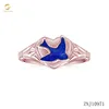 Cute flying bird enamel ring 925 sterling silver children jewellery s925 gold plated jewelry