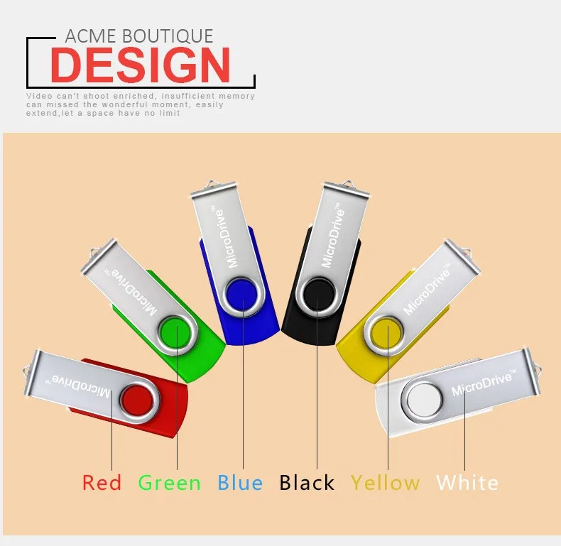 Promotional Gifts Swivel Usb 4GB 8GB 16GB Logo Keychain USB Flash Drive - ANKUX.COM