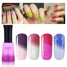 iLuve Thermal Couleur Changed gel nail polish Soak off Curling Light Chameleon nail polish shiny gloss