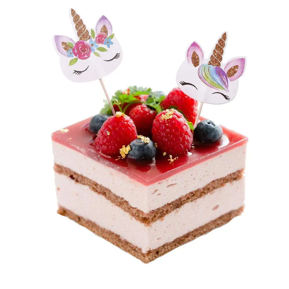 Unicorn Birthday Cake Topper Unicorn Horn Ears And Flowers Birthday