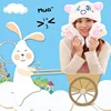2019 New Fashion Ear Moving Dancing Rabbit Bunny Plush Animal Scarf Cap Hat