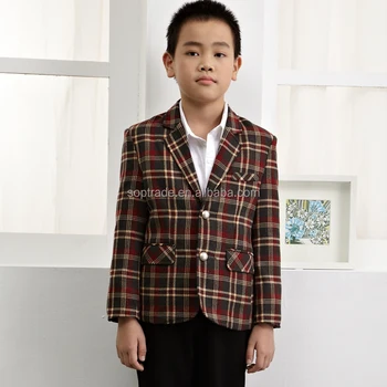 boys plaid blazer