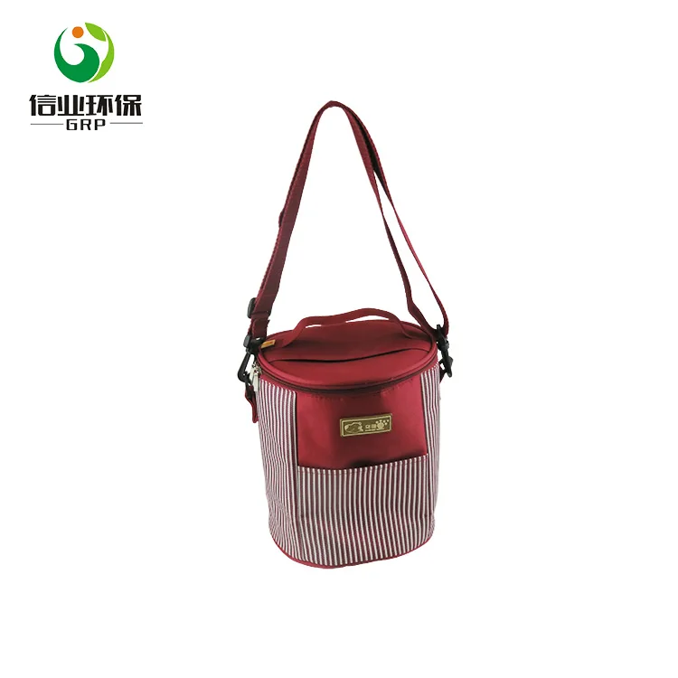 Outdoor Round Insulated Thermal Lunch Coles Cooler Bag For Frozen Food