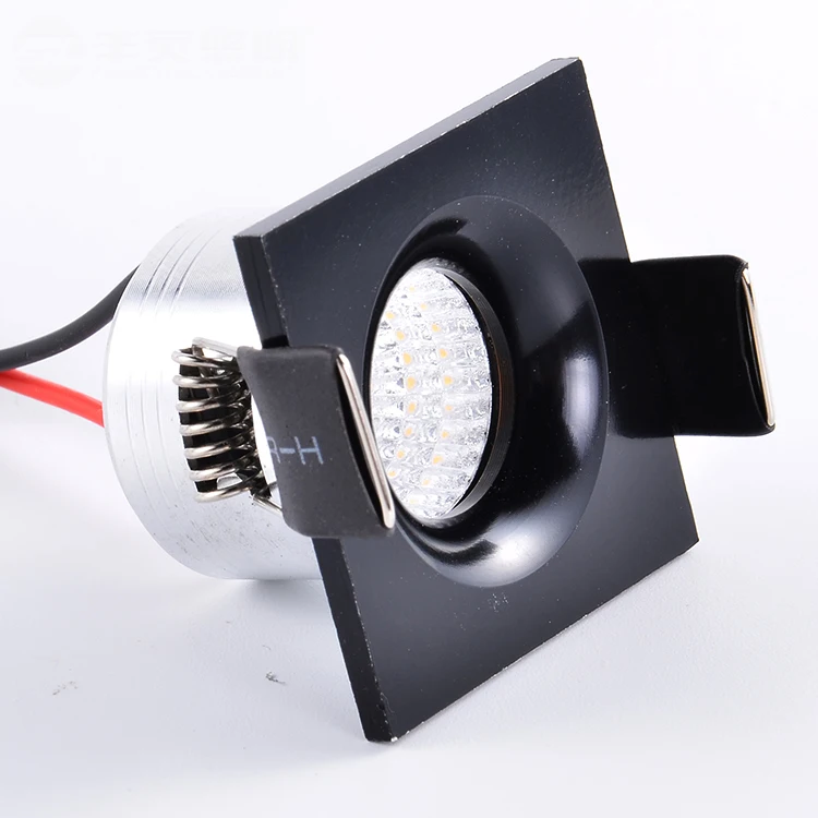 Recessed cob cutout 30mm led spotlight 3 w square,led ceiling spot light 3watts