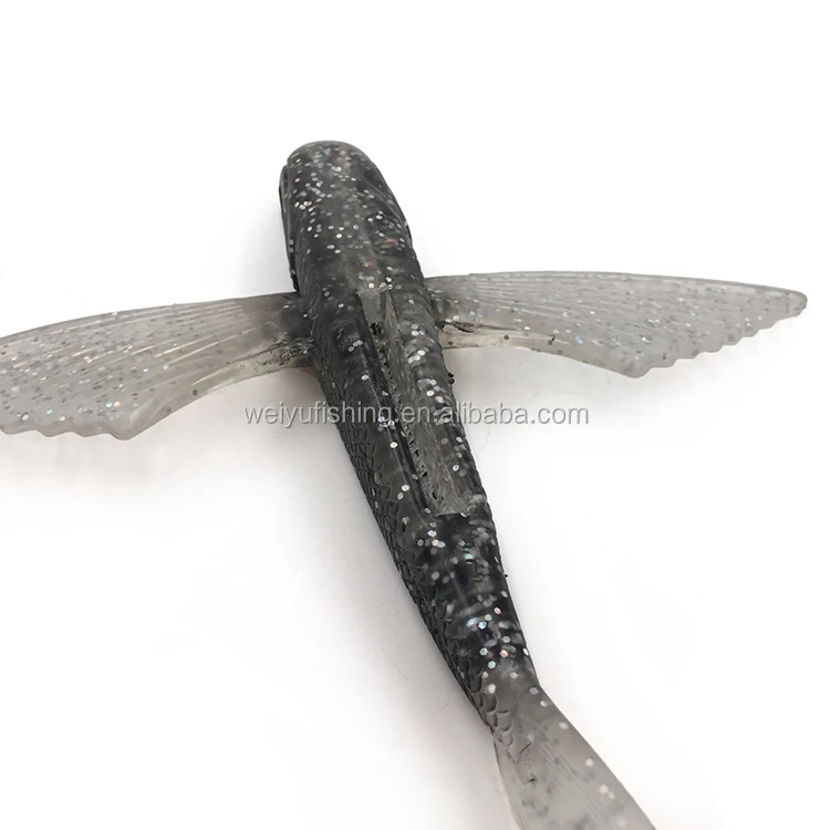 21cm Soft Plastic Flying Fish Teaser Soft Plastic Fishing Lures