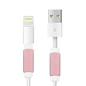 BUTEFO 2 Pieces Charging Cable Protector Saver Lightning Saver Protective For iPhone 5 ,5s ,6 ,6S, 6 Plus (Pink)