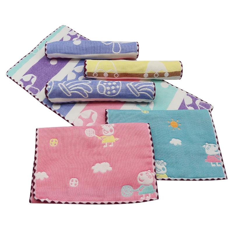 Wholesale Best Cotton Gauze Baby Towel With Beautiful Jacquard Cotton Face Towel