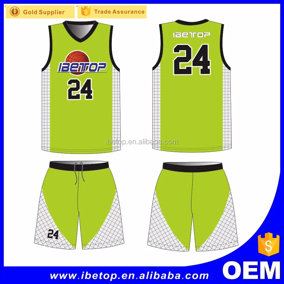 Unik Desain Kustom Basket Jersey Warna Hijau Buy Hijau Basket