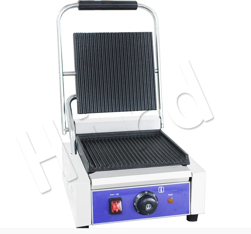 Portable Rapid Heating Commercial Countertop Panini Press Contact Grill