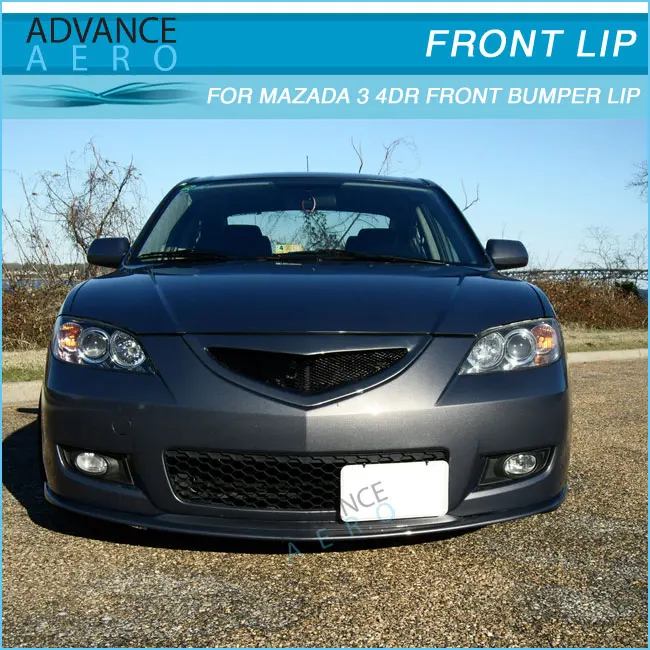 Auto Parts Accessories For 07 08 09 Mazda 3 Mazda3 Hatchback Ms Urethane Front Bumper Lip Speed Style Car Truck Parts