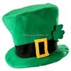 Plush St Patricks Day Shamrock Hat green top hat QHAT-2194