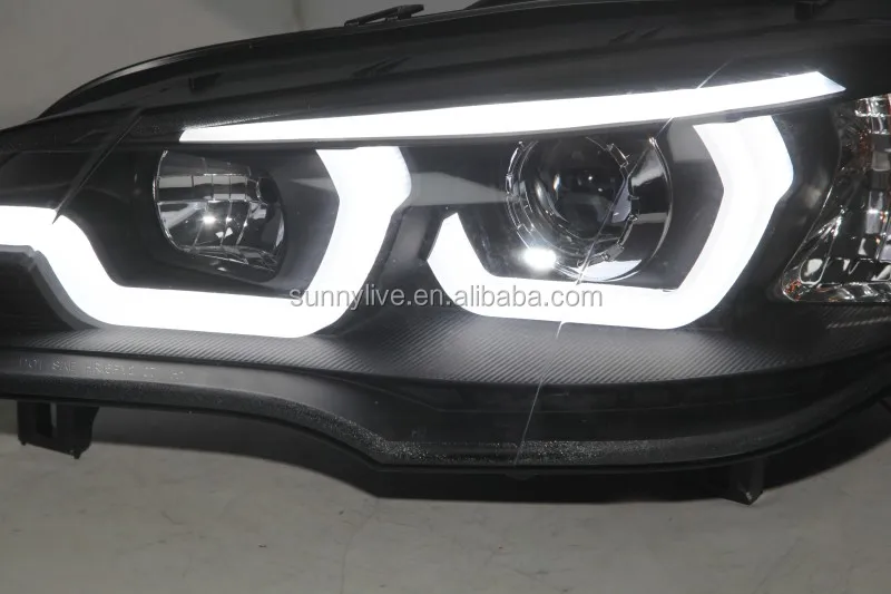 2007-2011 Year For BMW X5 E70 LED Head Light Lamps Black Housing JY