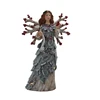 Unique tall resin christmas angel figurine with light