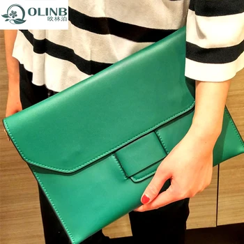 large leather clutch bag