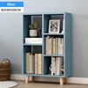 Floor-to-wall Bookcase Retro Bookshelf Solid Wood Table Feet