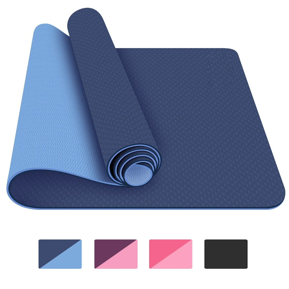 6mm 8mm Ecofriendly Tpe Yoga Mat With Custom Printed Bag Buy Tpe