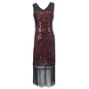 Women's sleeveless sequin party flapper gatsby 1920's dress