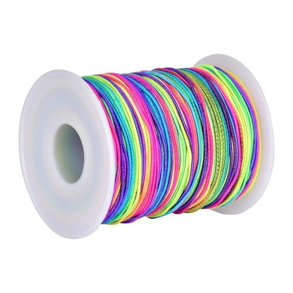 1mm Rainbow Elastic Cord Beading Thread Stretch String for Bracelet Making 109 Yard
