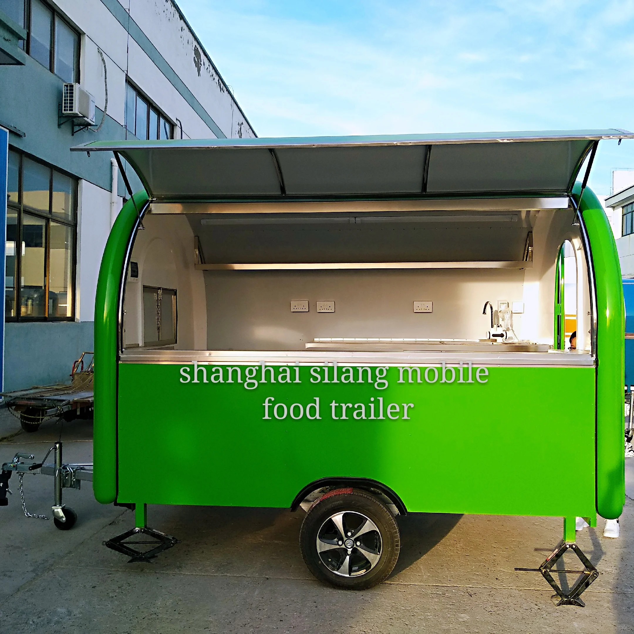 Outdoor Concession Food Trailer, Mobile Fast Food truck details