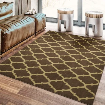Moroccan Trellis Chocolate Brown Beige Area Non Slip Rug With Rubber Backing Rugs Product On Moroccan Trellis Chocolate Brown Beige Area Non Slip Rug With Rubber Backing Rugs Product On
