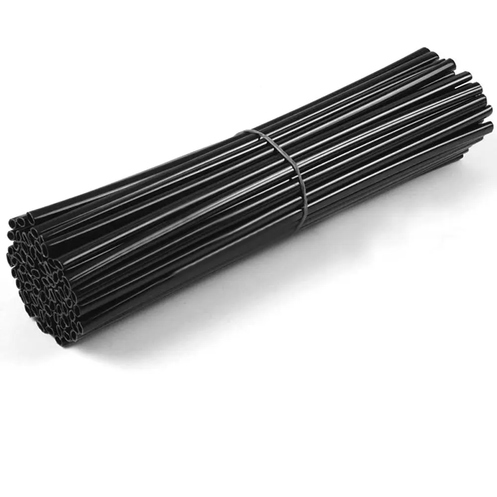 (Pack of 72) Dirt Bike Spokes Skins Rims Coats Skins Covers Rims Spoke Skins Enduro Wheel Clip Tube for Outdoor Activities Cycling Accessories (Black)