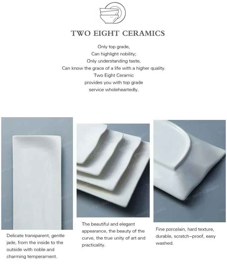 Two Eight Latest white ceramic plate manufacturers for hotel-10