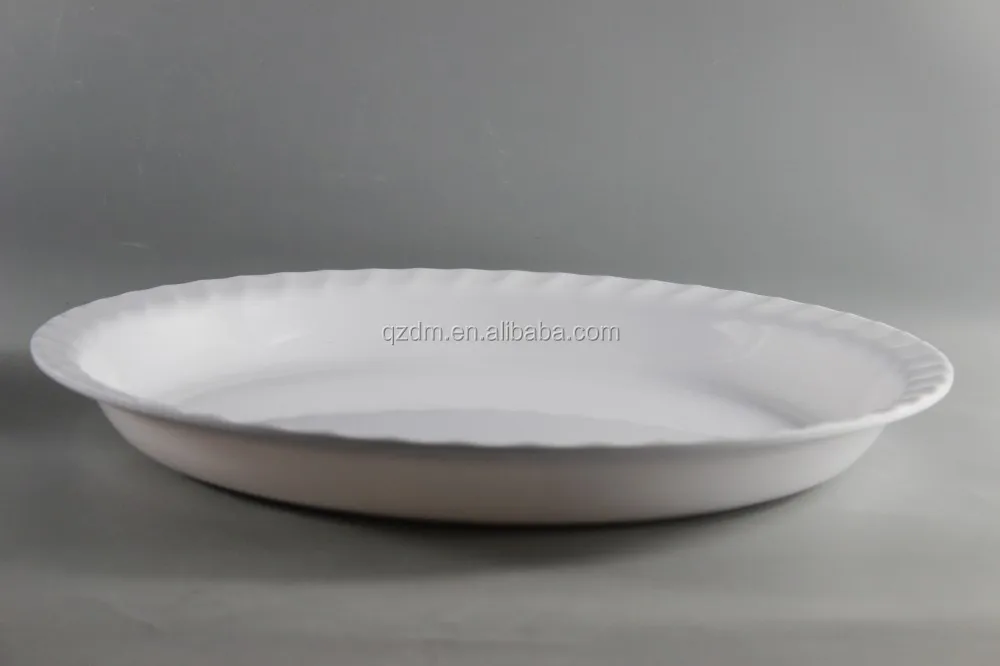 New Design Wavy Edge Melamine Round Serving Trays