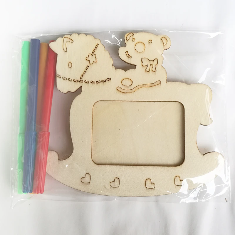 Kids Unfinished Tabletop Wooden Picture Holder For Portrait Or